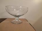 Ronde glazen schaal op voet, Huis en Inrichting, Woonaccessoires | Schalen en Manden, Schaal, Rond, Ophalen of Verzenden, Glas