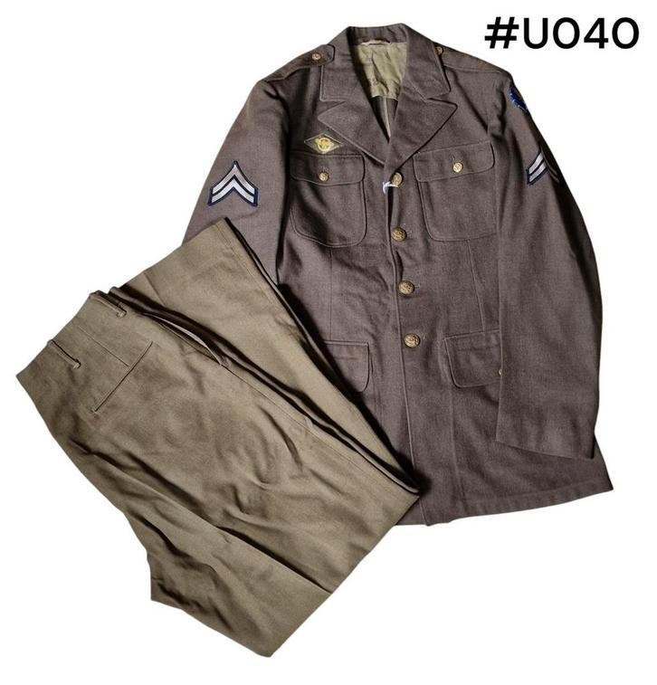 US WWII AAF/69th Division,ID'ed Class A Jacket&Wool Trousers, Verzamelen, Militaria | Tweede Wereldoorlog, Luchtmacht, Kleding of Schoenen