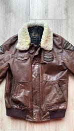 PME Legend bomber piloten leren jas, Kleding | Heren, Ophalen of Verzenden, Zo goed als nieuw, Bruin