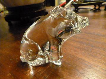 kristallen olifantje + varkentje  beschikbaar voor biedingen