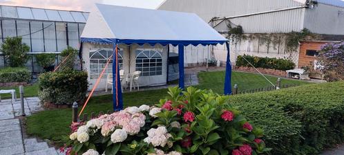 Partytent PVC 44 Premium inclusief grondframe, Tuin en Terras, Partytenten, Gebruikt, Partytent, Minder dan 5 meter, Minder dan 4 meter