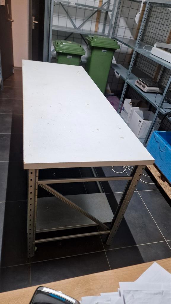 Werktafel met aluminium onderstel -  Zeer stevig!, Doe-het-zelf en Verbouw, Werkbanken, Ophalen