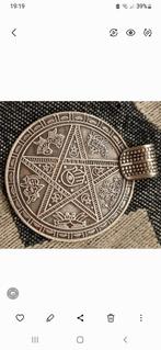 Zilverkleurige hanger met pentagram, Met hanger, Gebruikt, Ophalen of Verzenden, Zilver