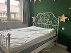 Wit metalen IKEA SKORVA 140/200bed + lattenbodem, Ophalen, Zo goed als nieuw, Wit, Metaal