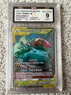 Celebi & Venusaur Tag Team GX - PSA 9/BCTC 9, Ophalen of Verzenden, Zo goed als nieuw, Losse kaart, Foil