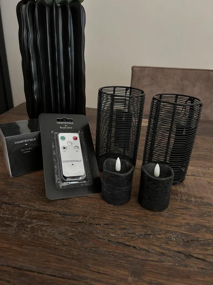 2 METALEN SFEERLICHTJES / LED KAARSEN / AFSTANDSBEDIENING, Huis en Inrichting, Woonaccessoires | Kandelaars en Kaarsen, Nieuw
