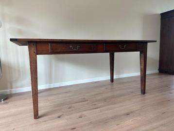 Antieke boeren eettafel – massief mahonie hout beschikbaar voor biedingen