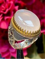 Zilveren Ring met Agaat steen, 20 of groter, Nieuw, Ophalen of Verzenden, Dame of Heer