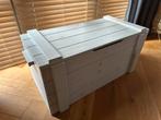 Lichtgrijze Houten Kist - Speelgoedkist - Dekenkist, Huis en Inrichting, Woonaccessoires | Kisten, Ophalen, Minder dan 50 cm, Gebruikt
