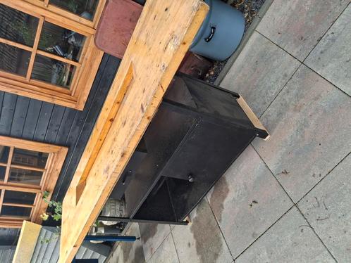 metalen werkbank/buitenkeuken met houten werkblad, Tuin en Terras, Buitenkeukens, Zo goed als nieuw, Gas, Ophalen