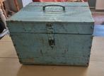 Brocante oude houten timmermans kist gereedschapskist, Ophalen of Verzenden