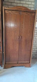 Linnen kast 2 deuren. Eiken donker., Ophalen, Gebruikt, 50 tot 100 cm, 150 tot 200 cm