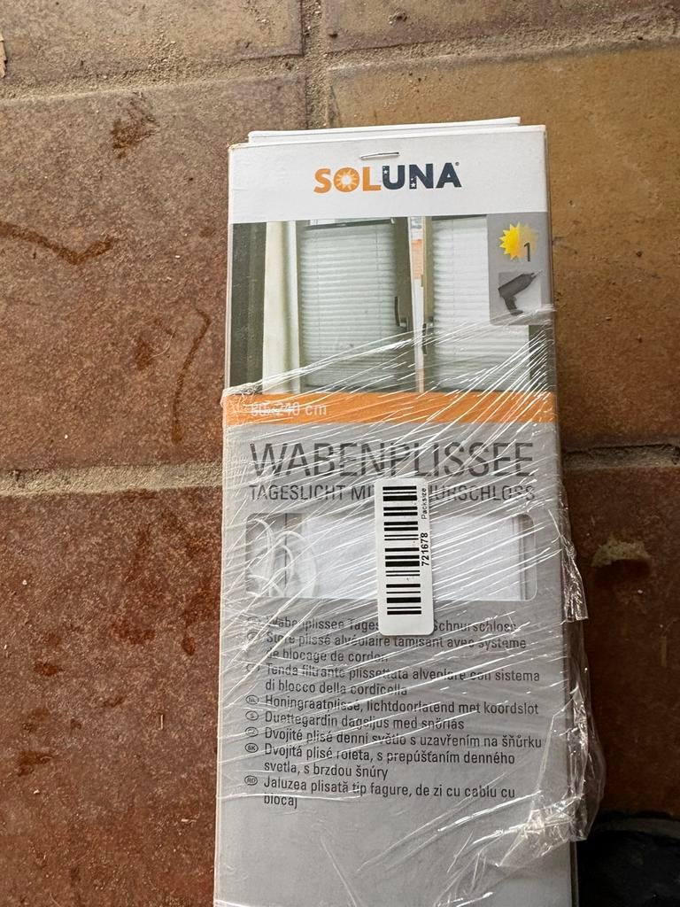 Vier plisségordijnen wit 80 x 240, 200 cm of meer, Wit, Nieuw, 50 tot 100 cm