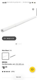 Ikea gordijnroede räcka ophangsysteem betydlig, Huis en Inrichting, Ophalen, Wit, Zo goed als nieuw, 200 cm of meer