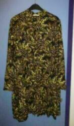 Vanilia zwart / groen tinten blader patroon jurk mt 38 32769, Kleding | Dames, Jurken, Groen, Maat 38/40 (M), Ophalen of Verzenden