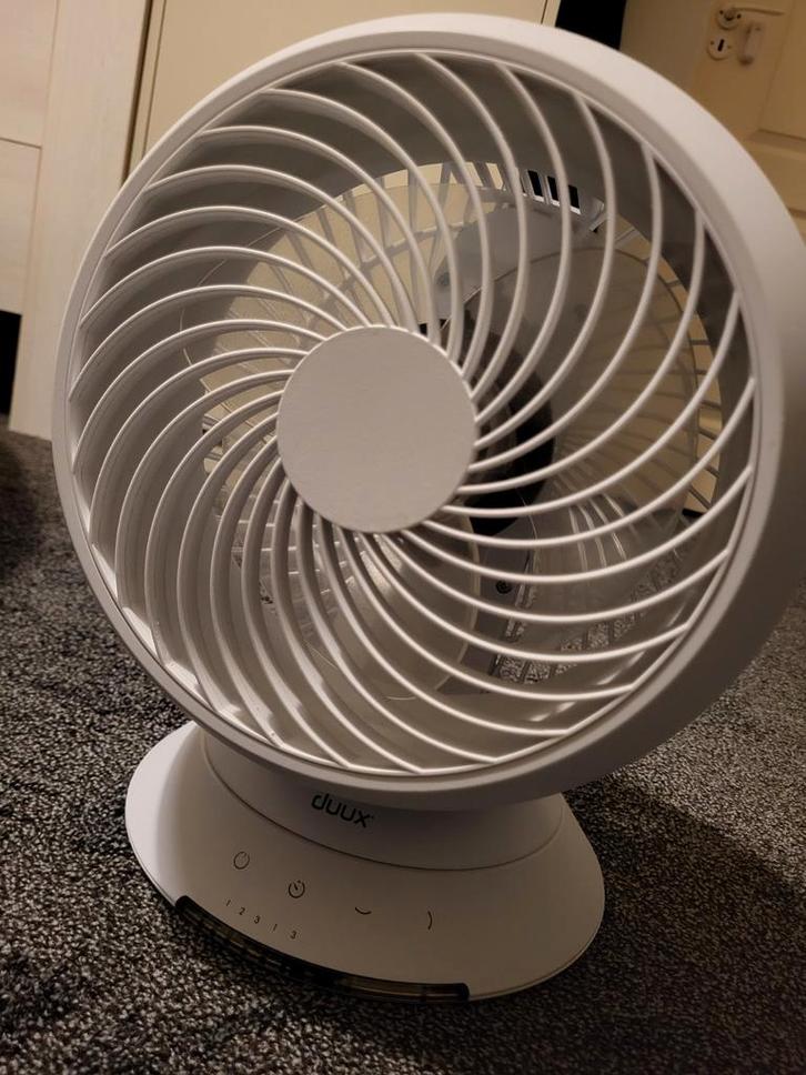Duux Globe Witte Tafelventilator, Witgoed en Apparatuur, Ventilatoren, Zo goed als nieuw, Tafelventilator, Ophalen of Verzenden