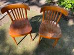 Oude café stoelen, Huis en Inrichting, Stoelen, Ophalen, Gebruikt, Bruin, Twee
