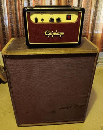 zelfbouw kabinet 2x Celestion greenbacks & Epiphone valve jr beschikbaar voor biedingen