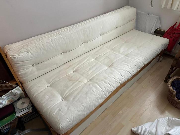 Leuke Kajuitbed! bedbank opvouwbaar met onderlade, Huis en Inrichting, Slaapkamer | Bedden, Zo goed als nieuw, Eenpersoons, Overige maten