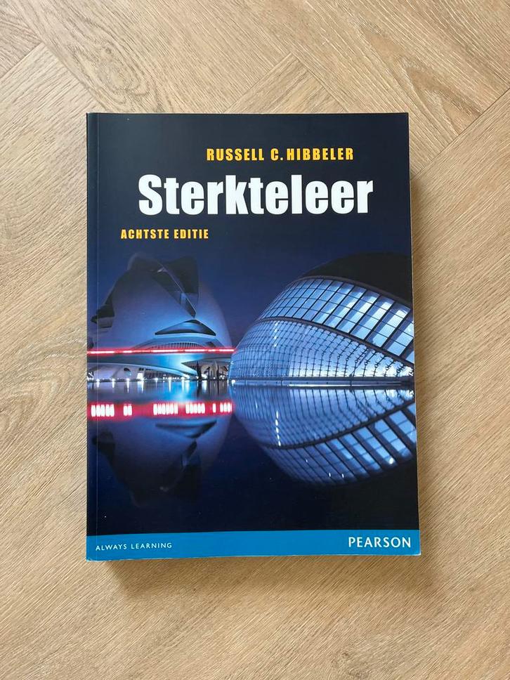 Sterkteleer Hibbeler 8e editie, Boeken, Studieboeken en Cursussen, Gelezen, HBO, Beta, Ophalen of Verzenden
