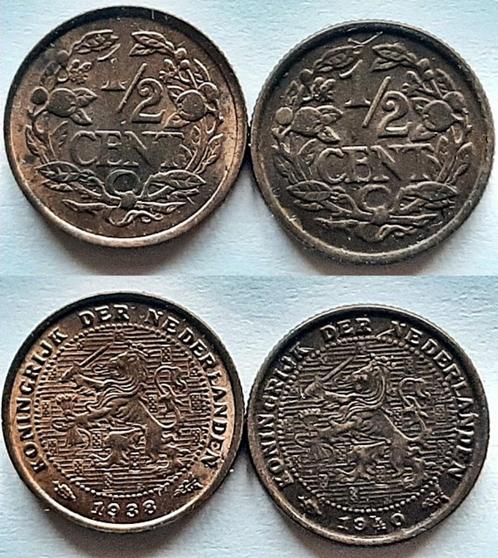 Halve centen 1938 & 1940 Pr-FDC, Postzegels en Munten, Munten | Nederland, Overige waardes, Koningin Wilhelmina, Verzenden