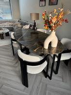 Marmeren Eettafel Ovaal, Ophalen, 100 tot 150 cm, 200 cm of meer, Zo goed als nieuw