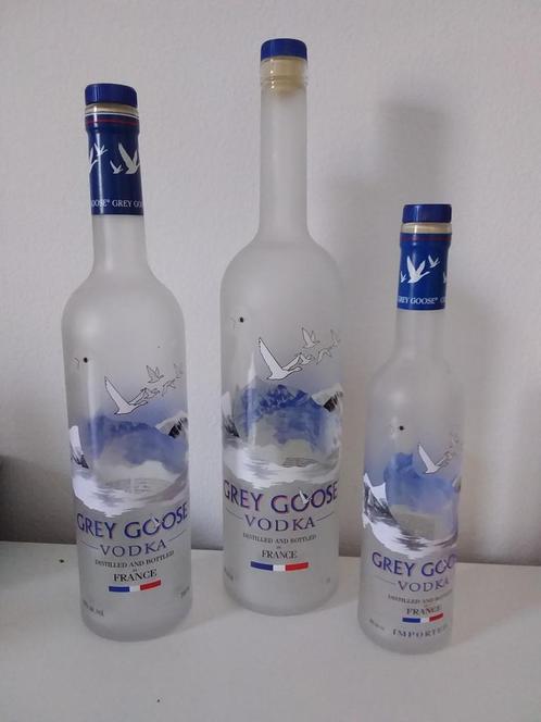 lege flessen Grey Goose Vodka (3x), Verzamelen, Glas en Borrelglaasjes, Gebruikt, Overige typen, Ophalen