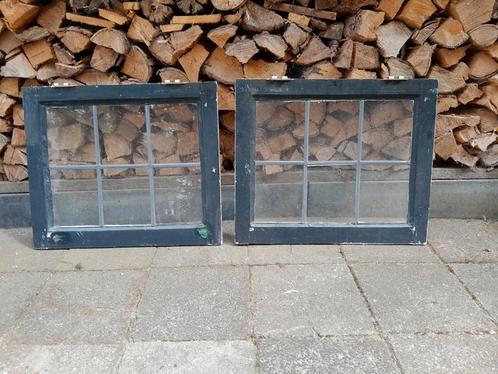 Glas in lood ~ Erker ~ 3 ramen ~ authentiek vintage raam, Doe-het-zelf en Verbouw, Glas en Ramen, Ophalen