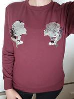 Reinders shirt truitje burgundy bordeau rood pailletten XS, Reinders, Ophalen of Verzenden, Zo goed als nieuw, Lange mouw