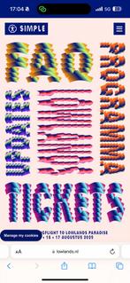 GEZOCHT / LOWLANDS TICKETS, Twee personen, Augustus