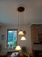 Mooie Plafondlamp met 3 Lichtpunten, Ophalen, Zo goed als nieuw, Glas, Tijdloos