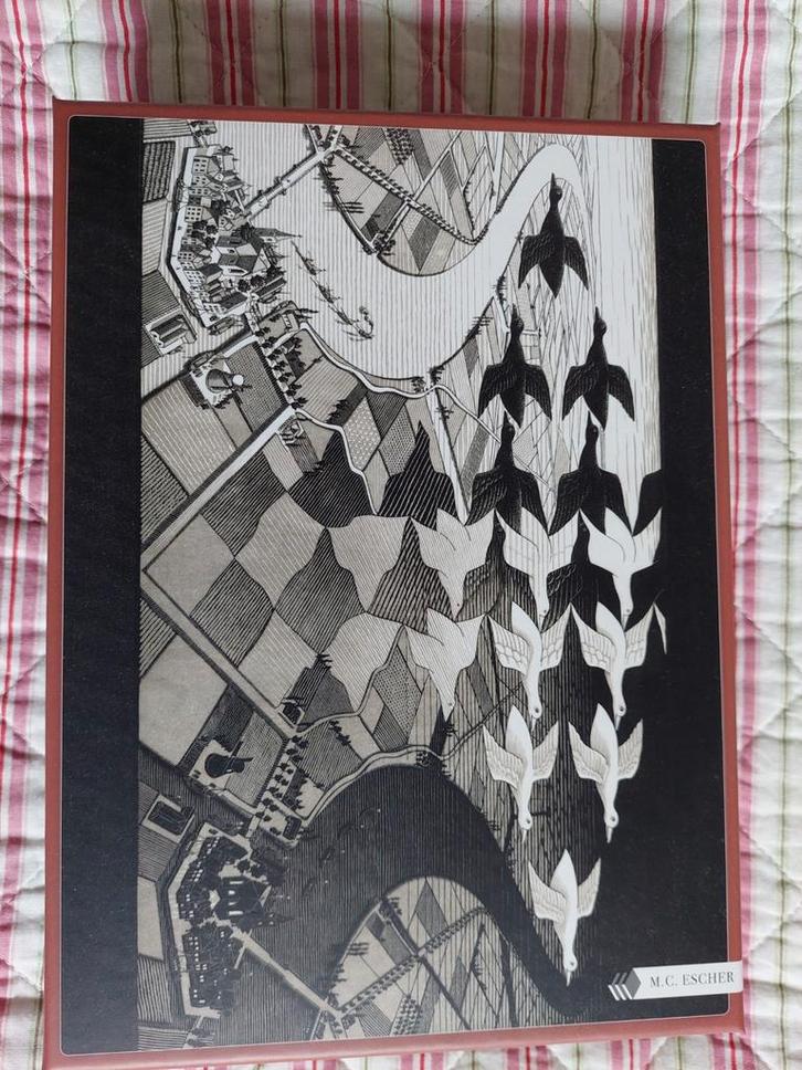 Escher puzzel 1000 stukjes 'Day and Night' Bekking &Blitz, Hobby en Vrije tijd, Denksport en Puzzels, Zo goed als nieuw, Ophalen of Verzenden