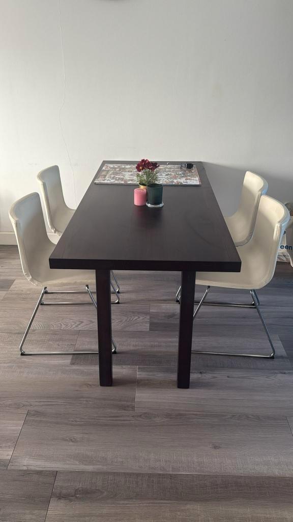 Moderne Eettafel + 4 Eetstoelen – Ook Los Verkrijgbaar!, Huis en Inrichting, Tafels | Eettafels, Gebruikt, 50 tot 100 cm, 150 tot 200 cm