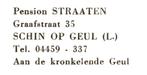 944263 Schin op Geul Limburg 1961 Pension Straaten zegel afg, Verzamelen, Ophalen of Verzenden, 1960 tot 1980, Gelopen, Limburg