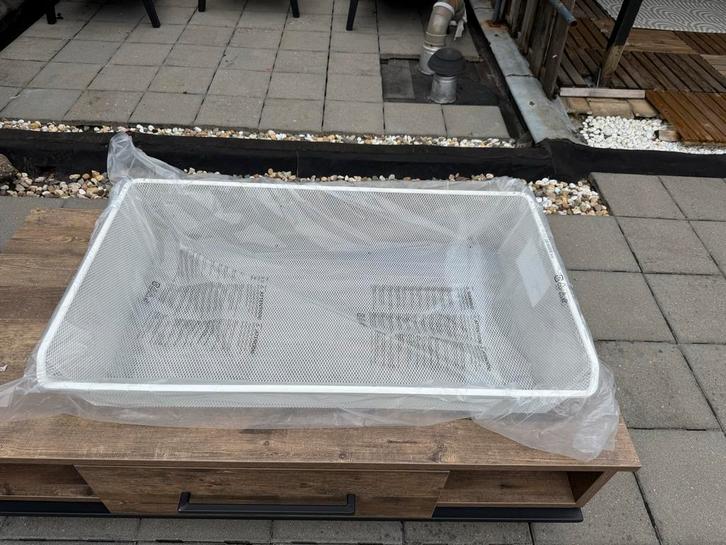 IKEA BOAXEL fijndraadmand wit 80x40x15cm - Nieuw, Huis en Inrichting, Kasten | Stellingkasten, Nieuw, Ophalen