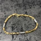 14k gouden armband massief schakel monte carlo, Ophalen of Verzenden, Nieuw, Goud