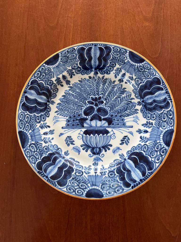 Delfts Blauw decoratieve Bord, Antiek en Kunst, Antiek | Schalen, Ophalen