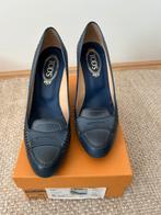 Tod’s blauwe wedge loafer schoenen maat 39,5, Ophalen, Zo goed als nieuw, Blauw, Schoenen met hoge hakken