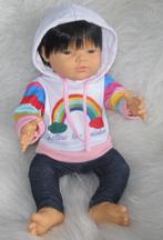 Babypop Preemie Meisje Aziatisch met kleding 42 cm volvinyl, Nieuw, Ophalen of Verzenden, Babypop
