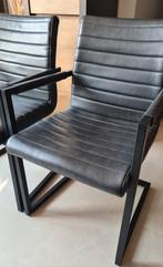 Grijze leather pu eetkamerstoelen, Huis en Inrichting, Stoelen, Ophalen, Overige materialen, Twee, Nieuw