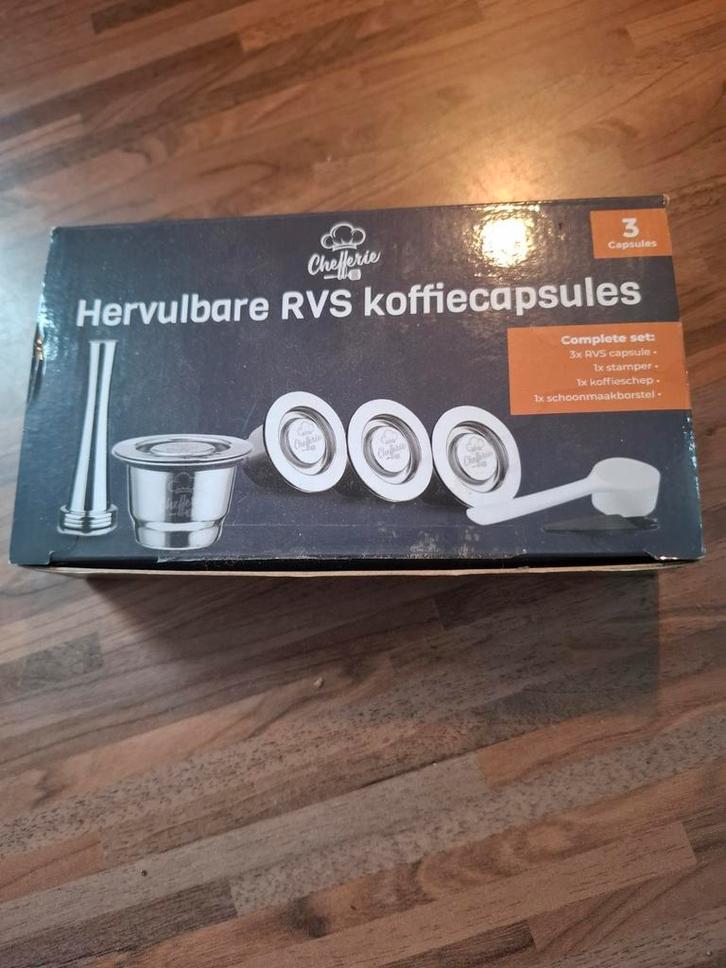 Hervulbare RVS koffiecapsules, Witgoed en Apparatuur, Koffiemachine-accessoires, Nieuw, Ophalen of Verzenden