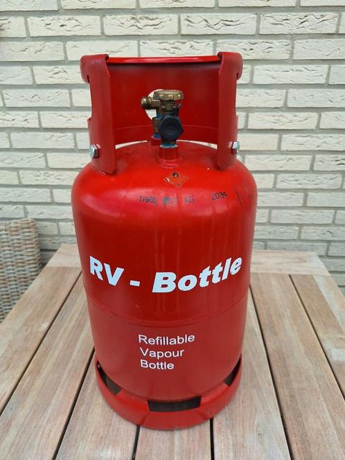 2x LPG hervulbare stalen gasflessen 2034, Caravans en Kamperen, Kampeeraccessoires, Zo goed als nieuw, Ophalen of Verzenden