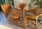 Net rotan tuinsetje met drie stoelen gratis op te halen!, Tuin en Terras, Ophalen, Gebruikt, Rotan, 3 zitplaatsen