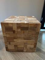Houten blokjes (kubus) bijzettafel 40cm, Huis en Inrichting, Tafels | Bijzettafels, Minder dan 45 cm, Gebruikt, Minder dan 55 cm