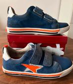 Braqeez leren schoen 32 klitteband blauw fluor oranje, Gebruikt, Schoenen, Ophalen of Verzenden, Braqeez