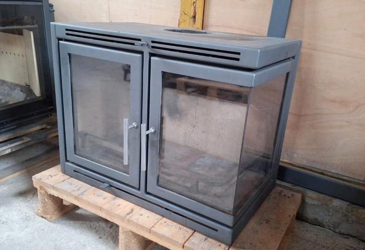 OXFORD NOVA HOUTKACHEL INBOUW HOEKHAARD INZETHAARD GEBRUIKT, Huis en Inrichting, Kachels, Gebruikt, Inbouw, Houtkachel, Hout, Ophalen of Verzenden