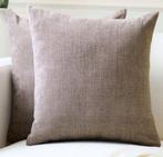 2x Kussenhoes * Dusty Brown * 60x60cm, Ophalen of Verzenden, Nieuw, Bruin, Vierkant