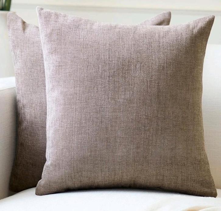 2x Kussenhoes * Dusty Brown * 60x60cm, Huis en Inrichting, Woonaccessoires | Kussens, Nieuw, Bruin, Vierkant, Ophalen of Verzenden