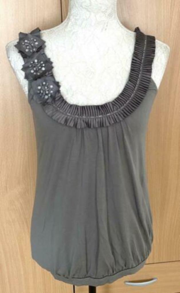 Eksept top maat S, Kleding | Dames, Tops, Zo goed als nieuw, Maat 36 (S), Groen, Zonder mouw, Ophalen of Verzenden