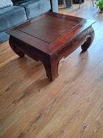 Teak-houten opiumtafel 70 x70 x 36, Ophalen, Gebruikt, 50 tot 100 cm, Minder dan 50 cm
